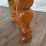 Swedish pine and turned pine bench 1970