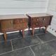 Pair of vintage 70s walnut bedside tables
