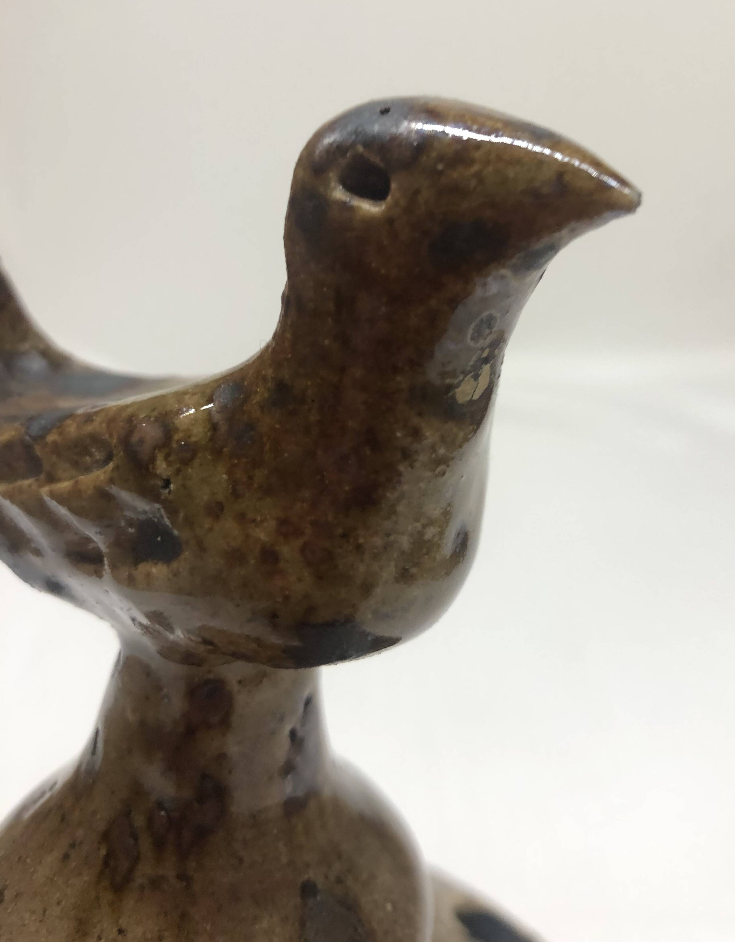 Vase en grès pyrité zoomorphe