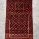 Vintage Baluch prayer rug in wool, Afghanistan 1940s.
