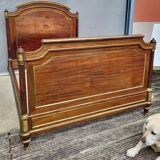 Napoleon bed in mahogany and gilded brass, Empire style
