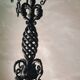 large wrought iron work lamp Andalusian style 1900 marbled opaline,,,, 49x25 magnificent and rare