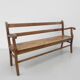 Oak cafe sofa with armrests 160 cm long