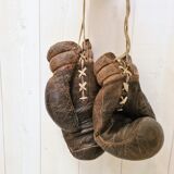 Vintage leather boxing gloves