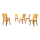 Vintage pine wood dining chairs - 1970s