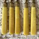 Antique dessert forks in brass and bakelite