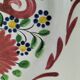 Saint-Clément plate – floral basket decoration with lyre handles – circa 1910