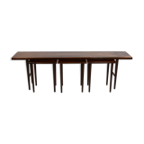 Tables gigognes en bois de rose par Kurt Østervig, fabriquée par Jan Furniture dans les années 1960.