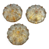 3 grandes appliques vintage irisées