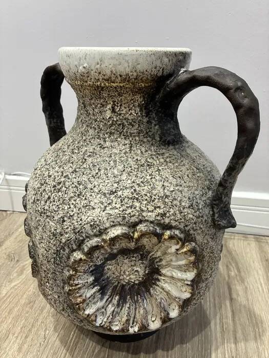 Dumler & Breiden Fat Lava Vase — Twin Handles, 1970s