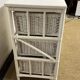 Vintage rattan storage unit, 3 drawers