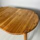 1980s Vintage Round Extendable Pine Dining Table