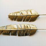 Set of 2 brass feathers