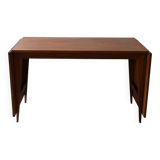 Vintage teak table by ISA Bergamo with drop-leaf extensions