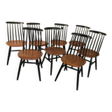 Set of 8 Scandinavian vintage Tapiovaara chairs
