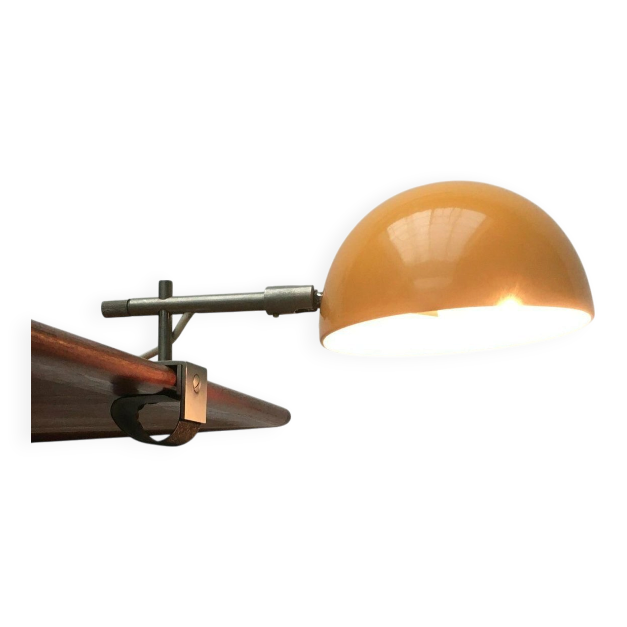 Minimalist German clamp lamp from the mid-century space age by Beisl, 1960s
