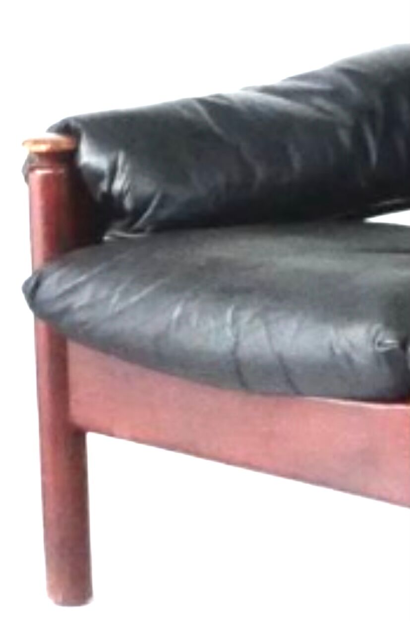 Vintage Scandinavian leather sofa