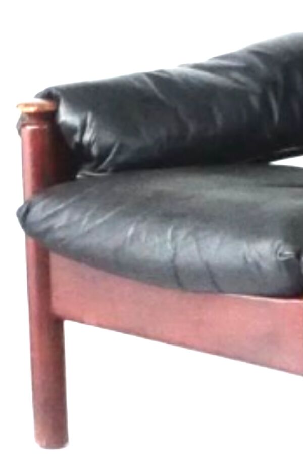 Canapé vintage en cuir scandinave vintage