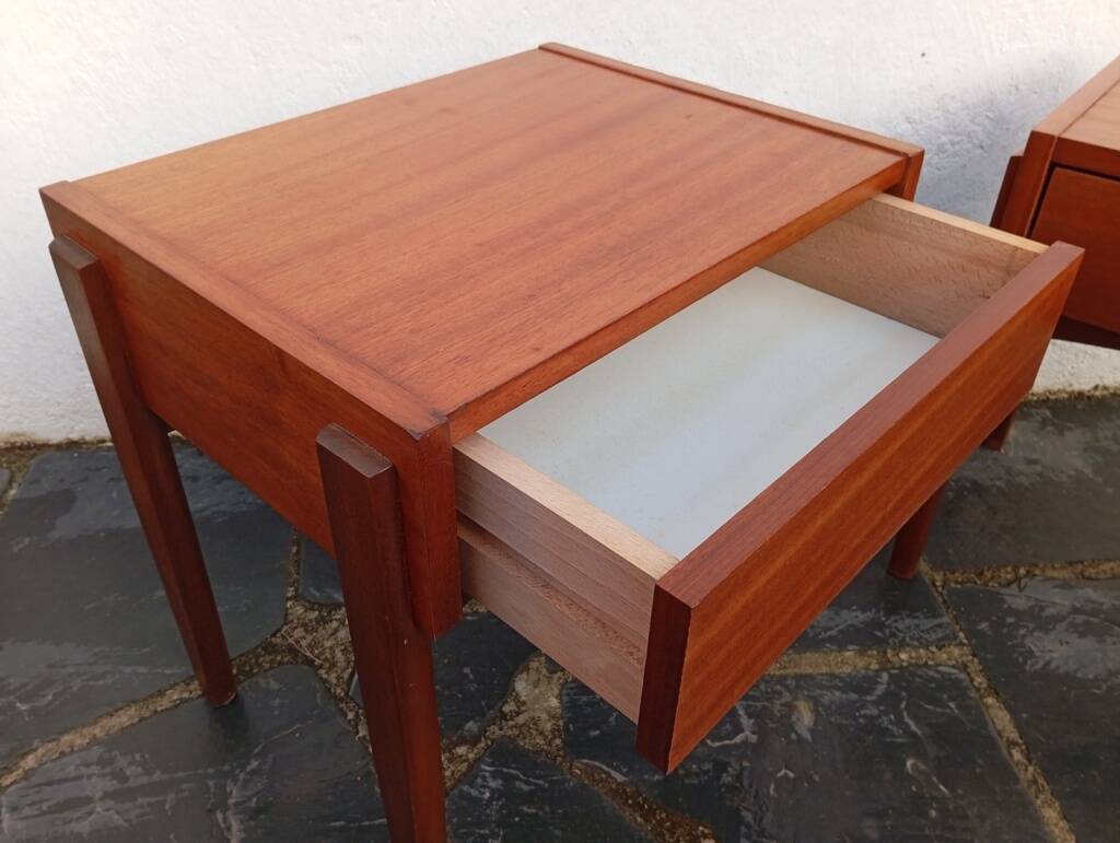 Pair of Scandinavian teak bedside tables