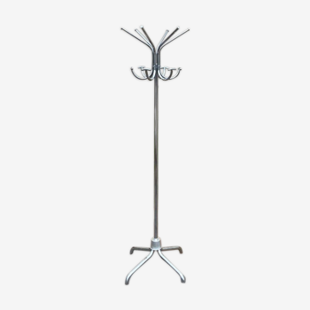 Parrot coat rack in chrome steel - 12 hooks - hat holder