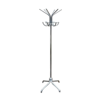 Parrot coat rack in chrome steel - 12 hooks - hat holder