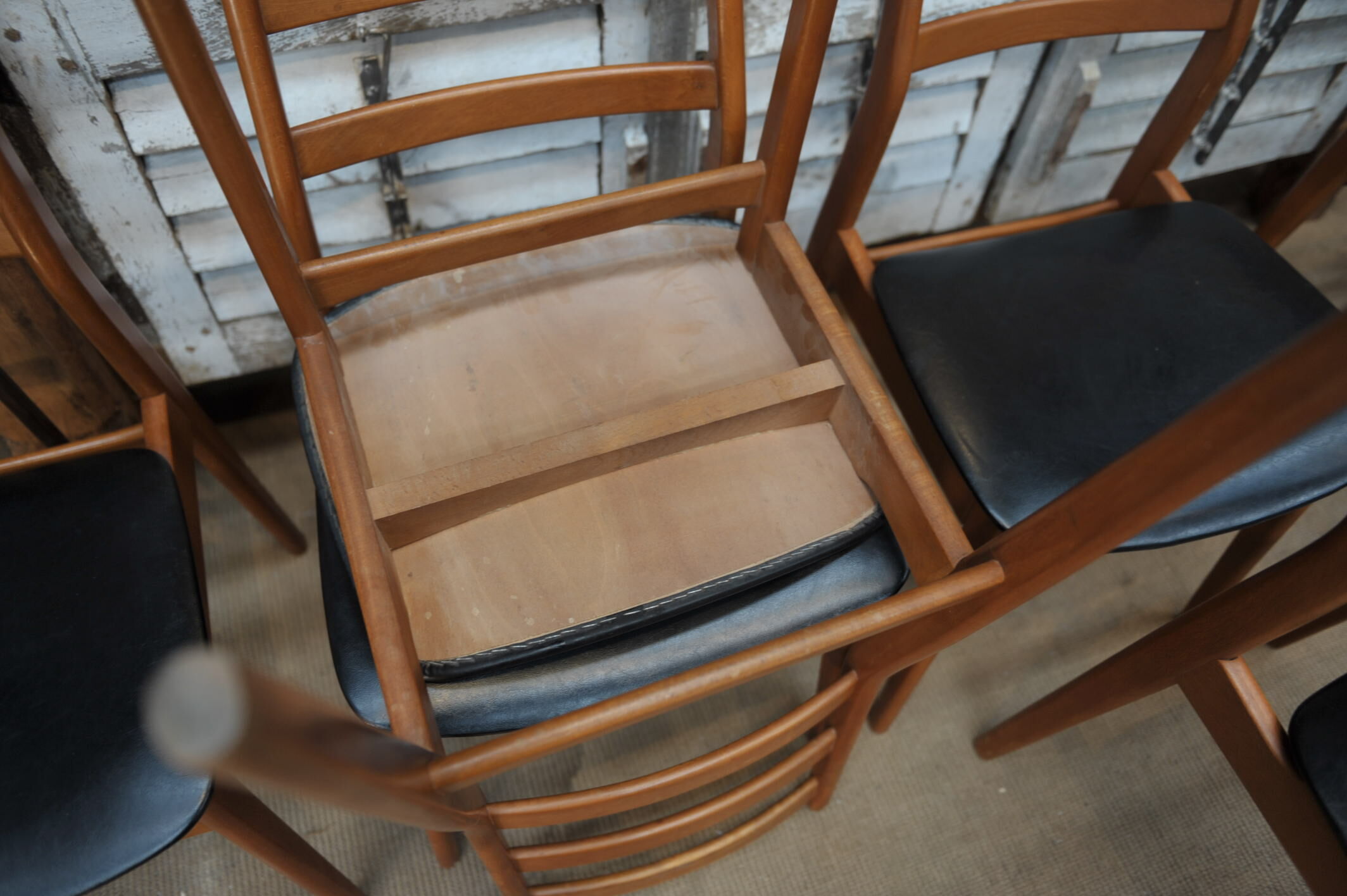 Lot de 6 ancienne chaises vintage 1960