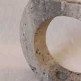 Travertine candle holder
