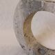 Travertine candle holder