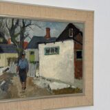 Swedish Oil on Panel – “Street ” by JOHN BÖRÉN