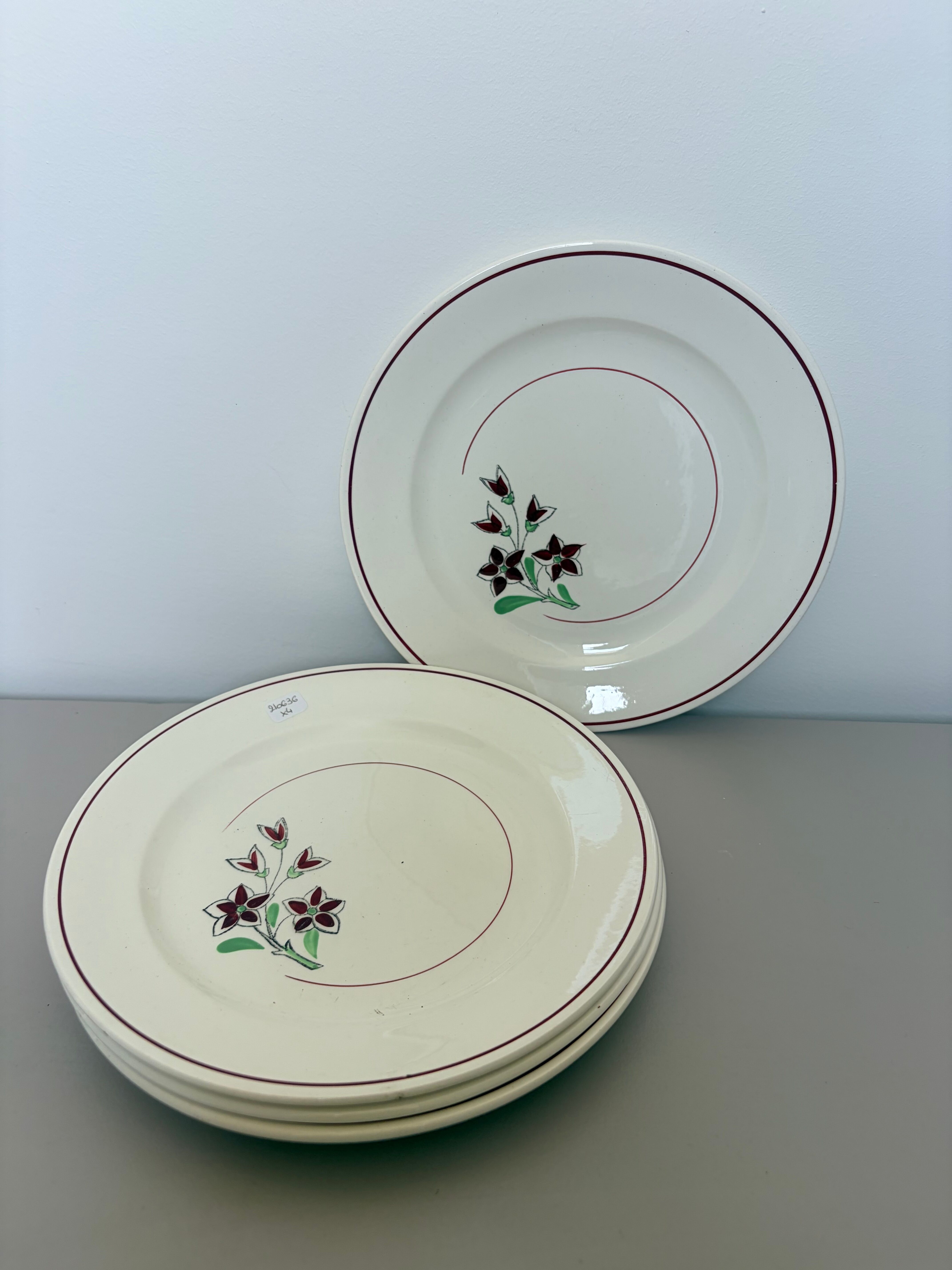 4 vintage flat plates from the Salins factory 210636