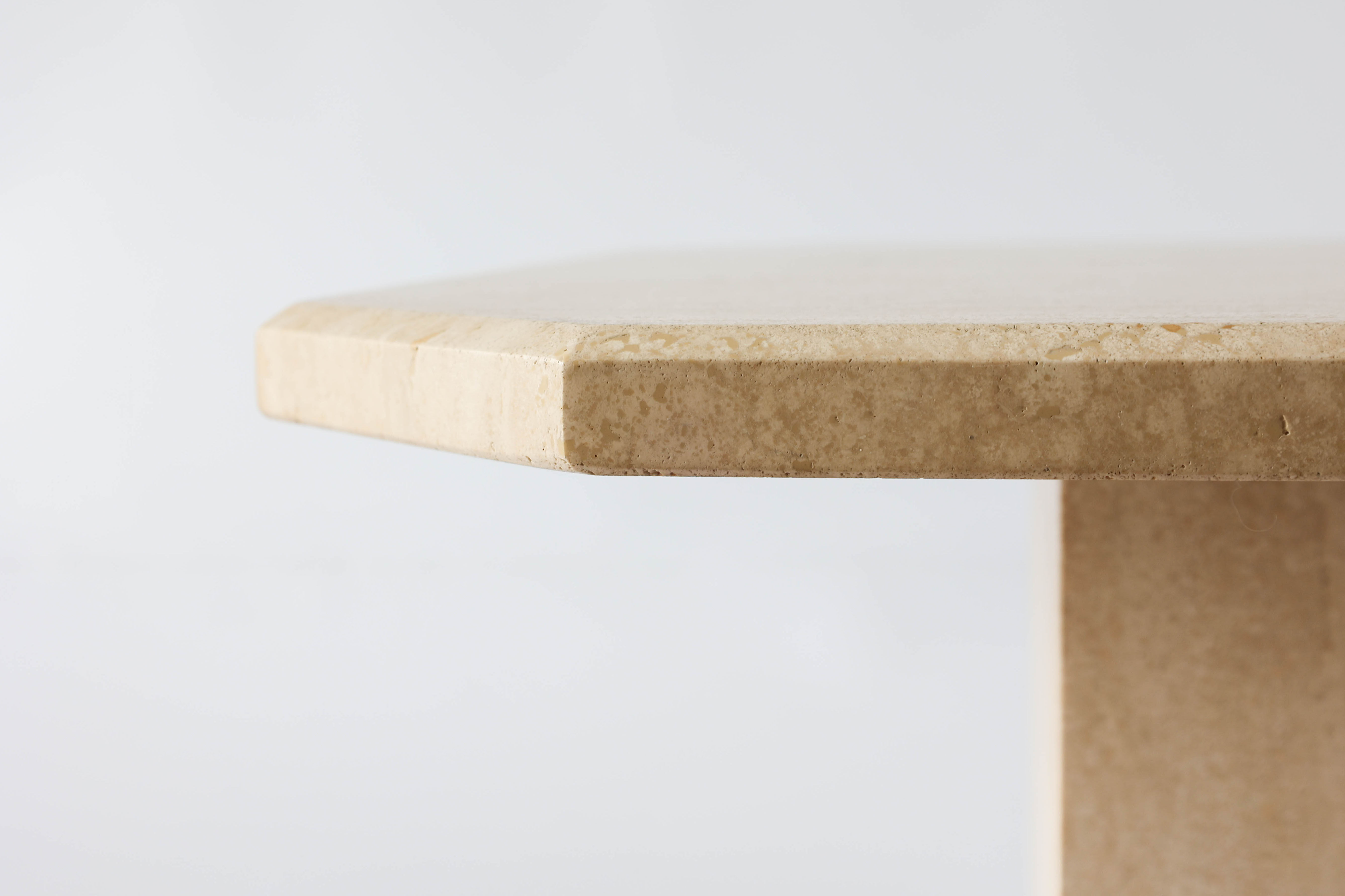 Mid century travertine side table / coffee table