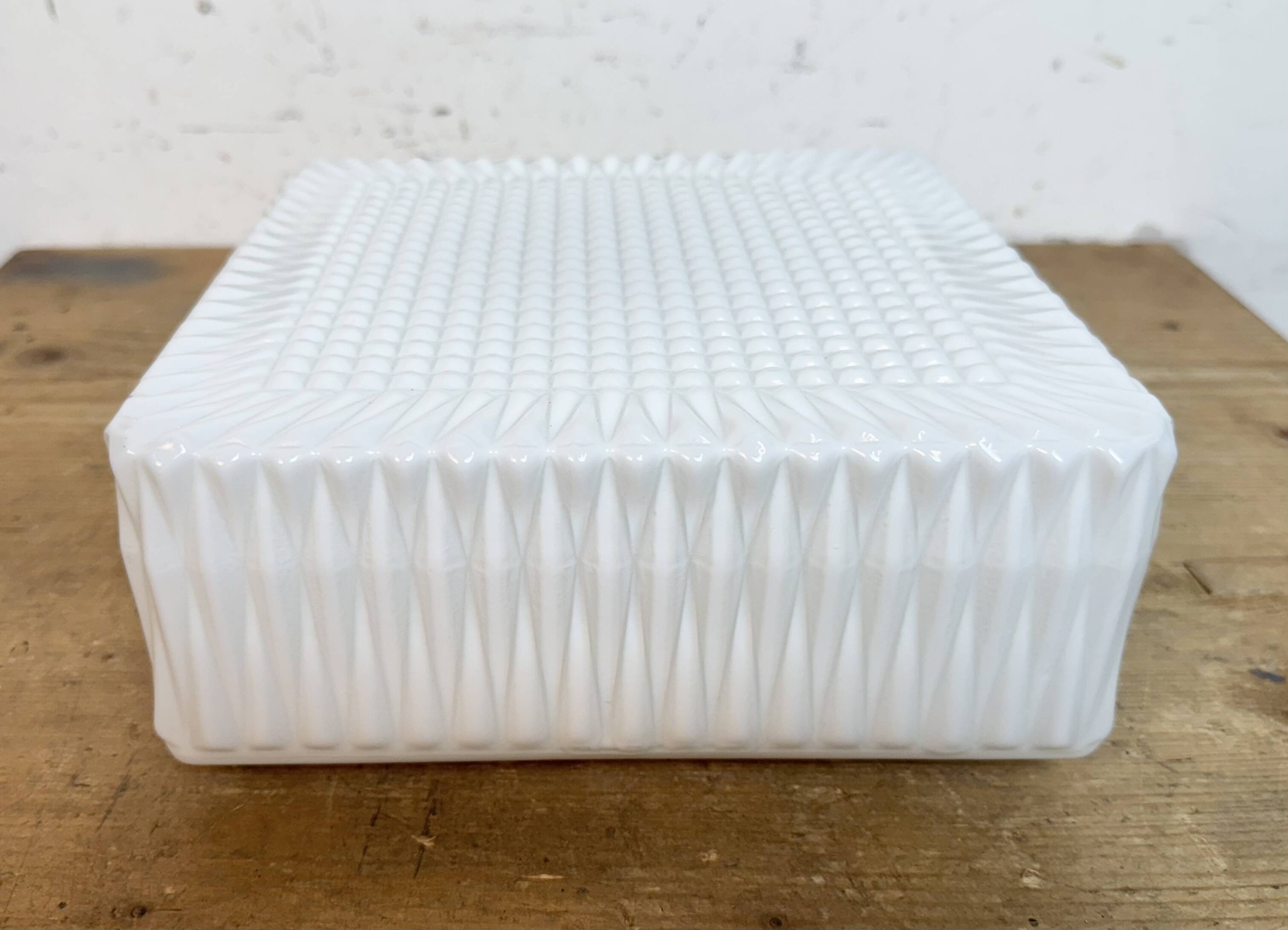 Vintage Wall Or Ceiling Light with Milk Glass, 1970s