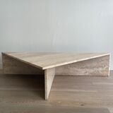 Table basse travertin vintage années 60