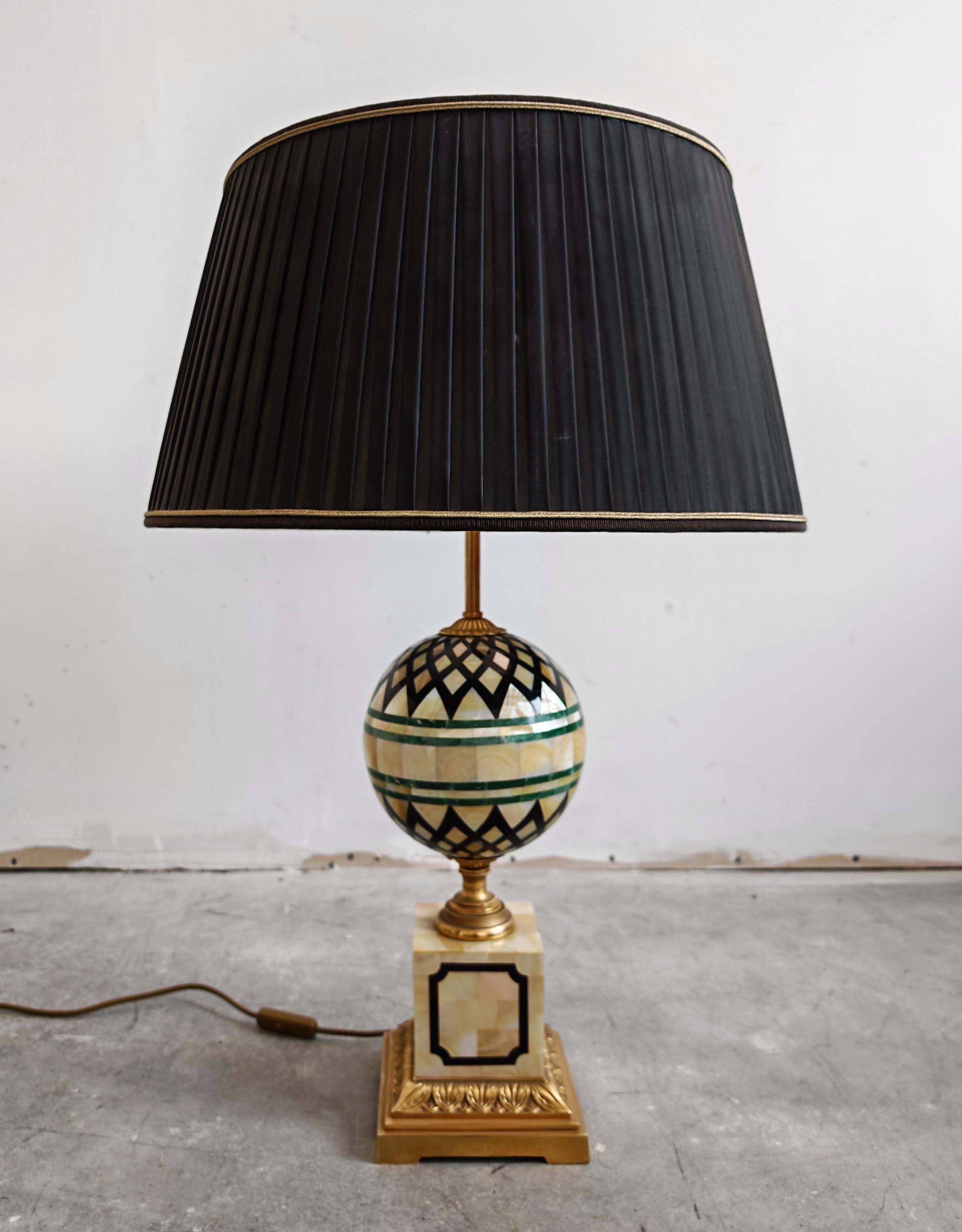 Pair of Hollywood Regency table lamps by Laudarte from the 2000s.