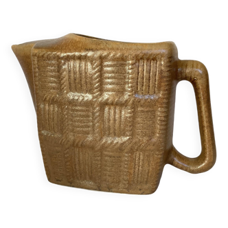 Pichet imitation cannage barbotine