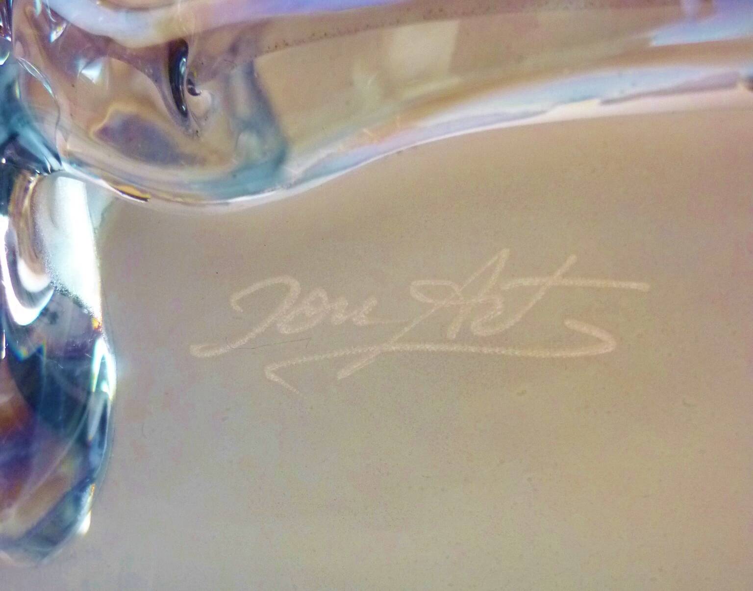 Large designer vase, signed Jon Art, modernist, abstract decorations