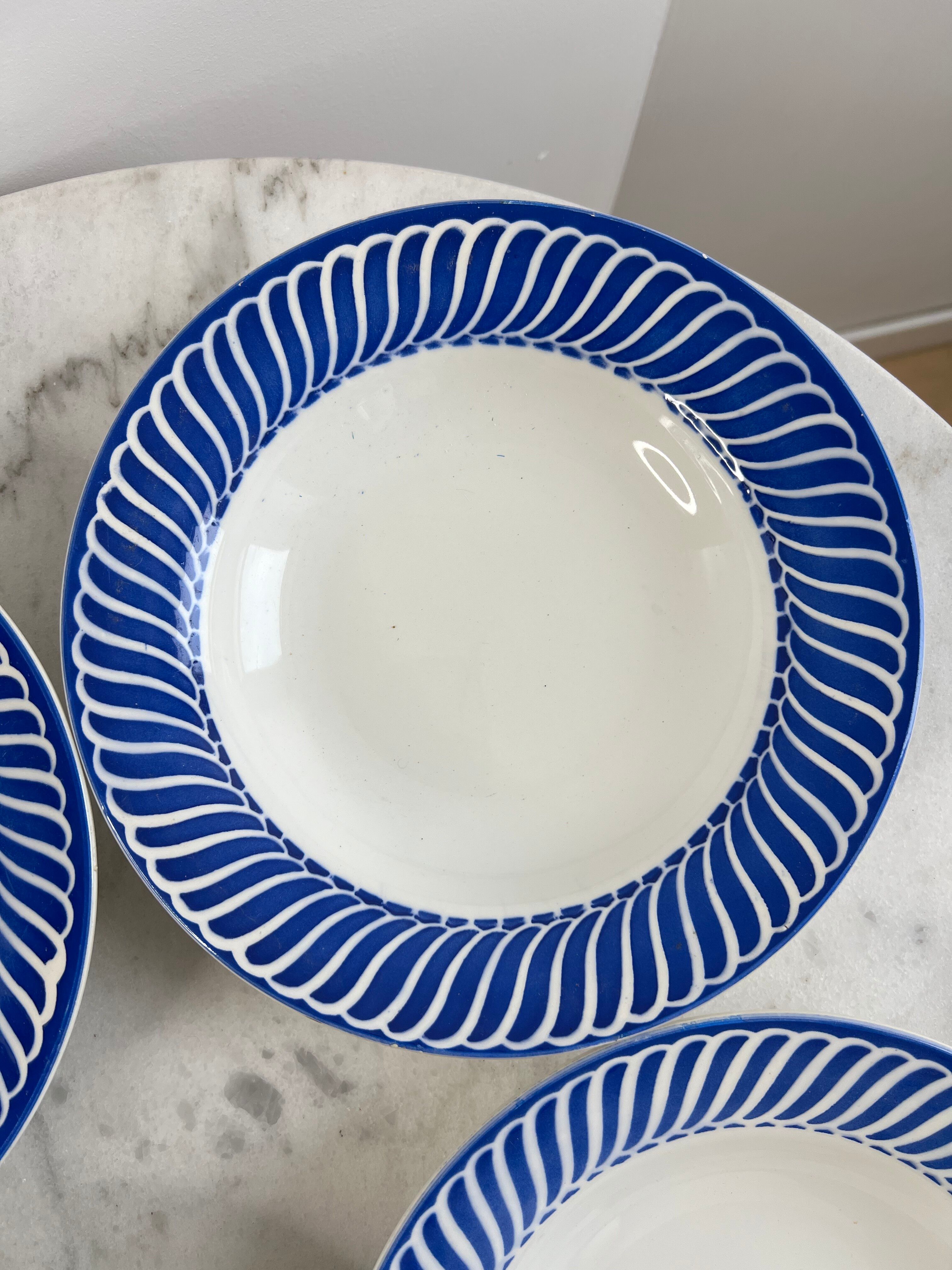 Set of 4 deep plates Sarreguemines Jacquot