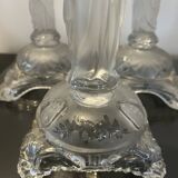 3 bougeoirs en verre transparent