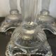 3 clear glass candle holders