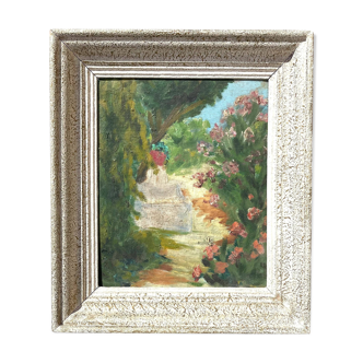 Peinture à l'huile vintage de Provence française