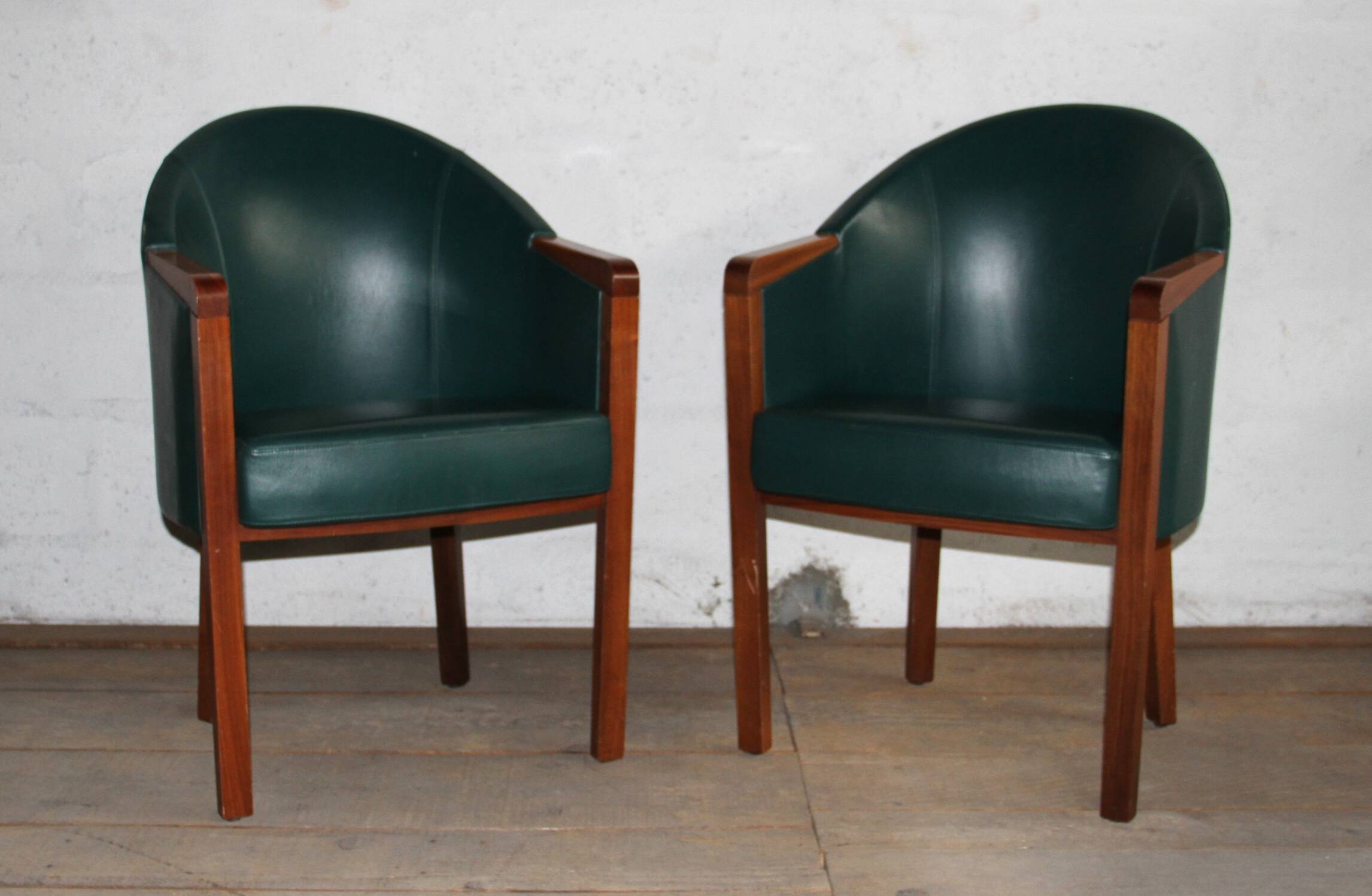 Paire de fauteuils Diamond Noce Pelle, Poltrona Frau