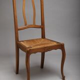 Solid oak chair inspired by Louis XV/regency