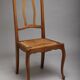 Solid oak chair inspired by Louis XV/regency