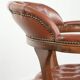 Set of 2 swivel cowhide English style chesterfield office chairs