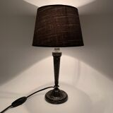 Decor de roses era Art Deco silver bedside lamp