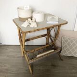 Chevet en rotin vintage