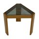 Vintage side table by Porada Arredi, 1970s wood and glass