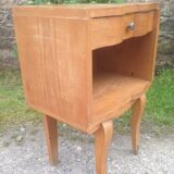 Vintage bedside table plated light oak.