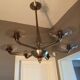 Blown glass chandelier