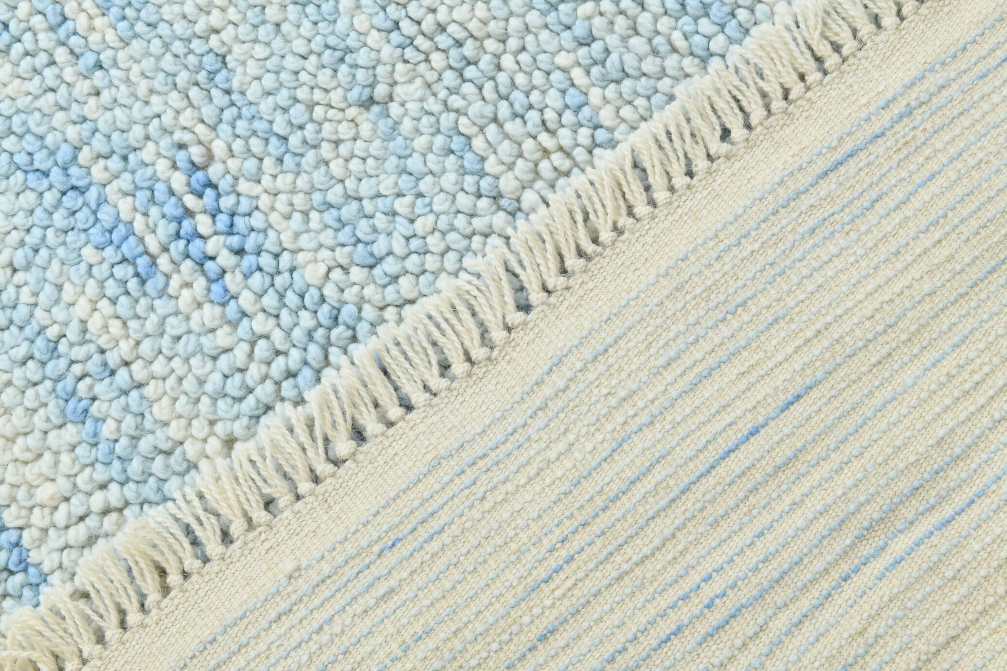 8x11 light blue large oushak rug, 244x344cm